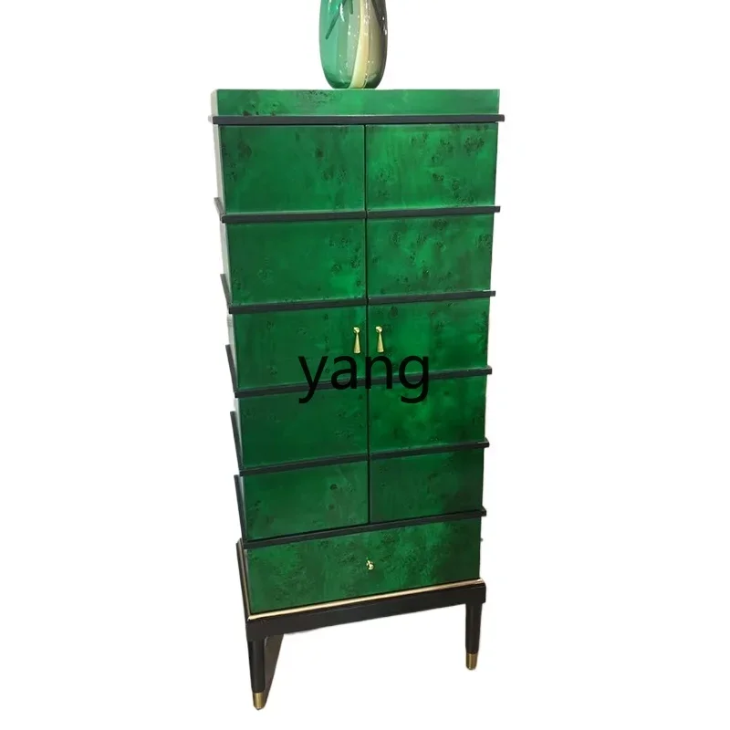 LH light luxury foyer porch cabinet grandmother green living room corridor decorative cabinet dining side