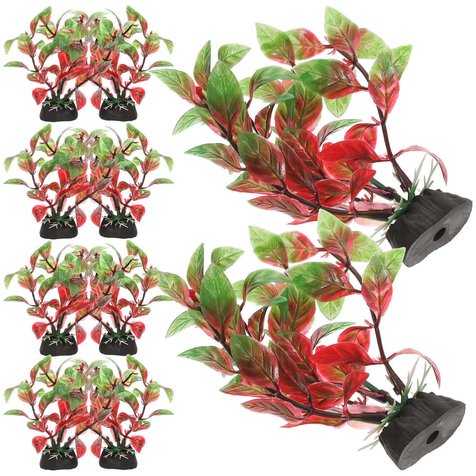 10Pcs Premium Realistic Artificial Aquarium Plants for Fish Tank Decoration Lifelike Fake Water Grass Safe Non-Toxic Aquatic