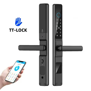 Smart Lock, Electronic Lock, TTlock App, Alexa, Digitaldruck, digitaler Code, RFID, Anti-Lock, Aluminium, Glas 12 Hauptverkauf Elektronische Verriegelung für Aluminiumtür - №1