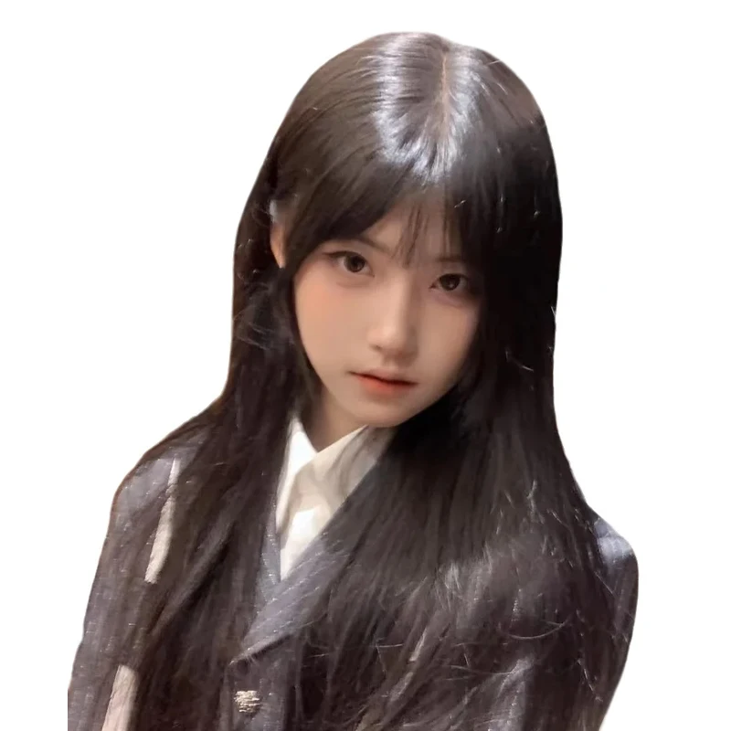 شعر مستعار، غرة، مشاهير الإنترنت، مزاج رقيق طبيعي، شعر مستعار طويل مستقيم من الألياف الاصطناعية
