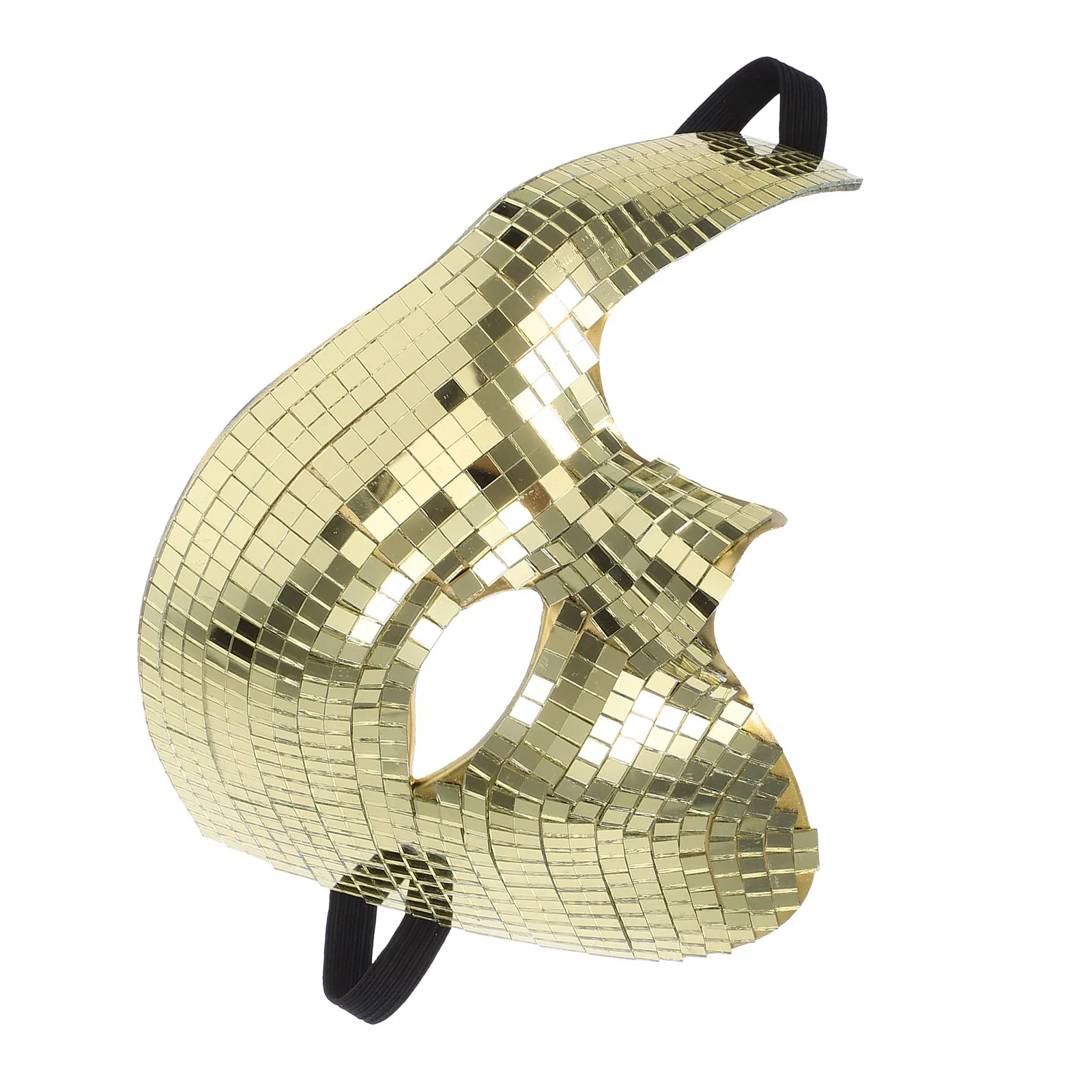 

Зеркальная маска для дискотеки, серебристая, для маскарада, Хэллоуина, дня рождения, музыкальных вечеринок, с блестками