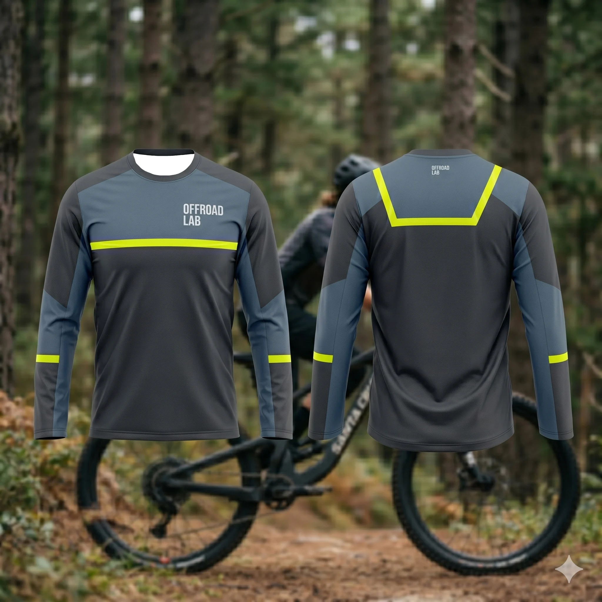 Men Color Block MTB Long Sleeve Jersey Geometric Splice Quick Dry Breathable Off Road Cycling Shirts Family Matching Outfits