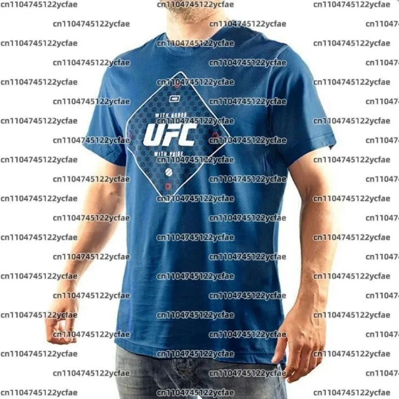 

UFC 2025 New Hot Top Boxing Fighting Training Shirt For Men Loose Breathable Speed Drying, Sweat Absorbing Sportswear Bule Top