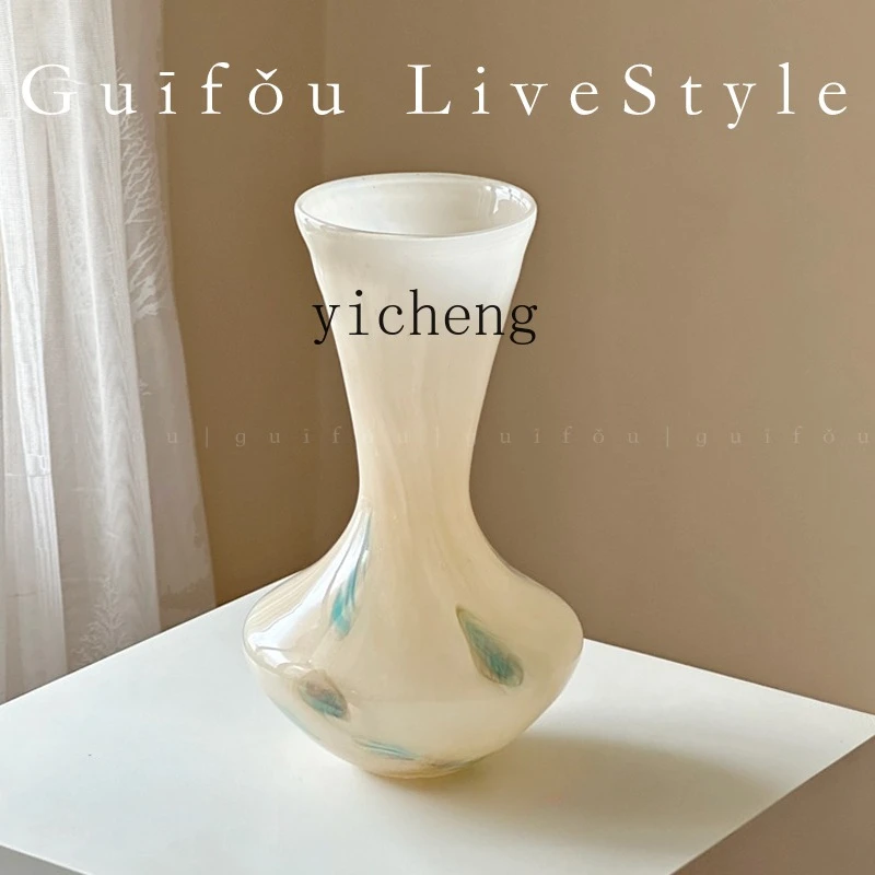 

LSL living room dining table antique vase housewarming gift glass open flower device