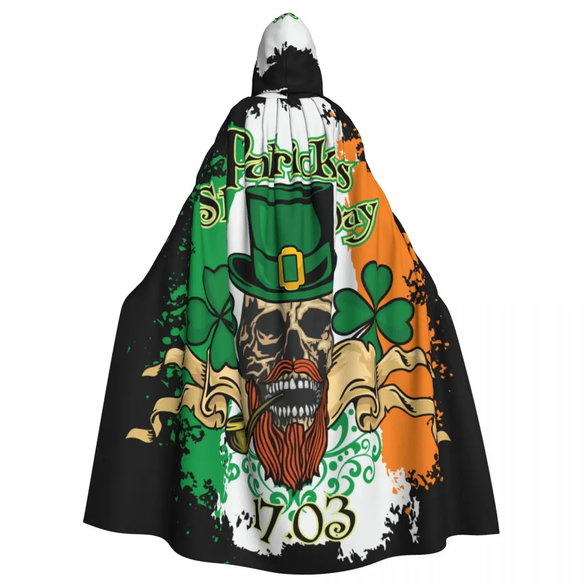 

Длинная накидка-плащ, плащ с капюшоном и черепом Святого Патрика, толстовки с капюшоном, эльф Пурим