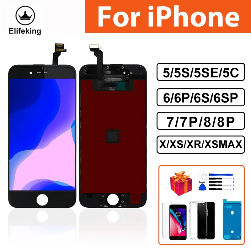 Original OEM LCD For iPhone 5 SE 6 7 8 6S Plus Display Screen For iPhone X XR XS 11 Pro Max Touch Digitizer Assembly Replacement