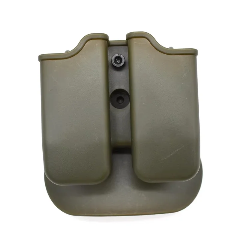 Tactical Double 9mm Magazine Pouch Belt Clip Mag Case for Glock 17 19 43 Beretta M9 PX4 Sig Sauer P229 USP Universal Mag Holder