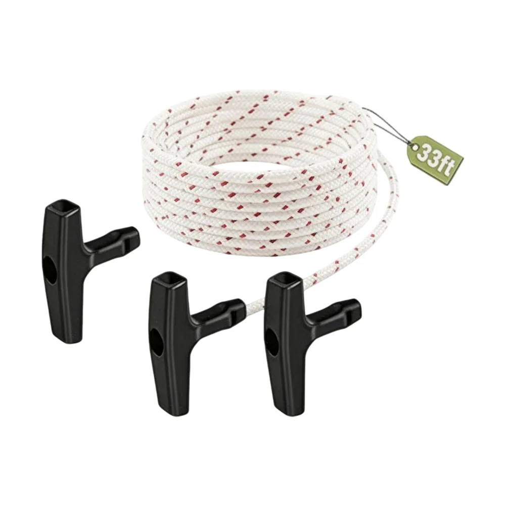 33 Foot Starter Pull Cord for Snowblower with 3 Handles Compatible with Most Single and Two Stage Snow Blowers
