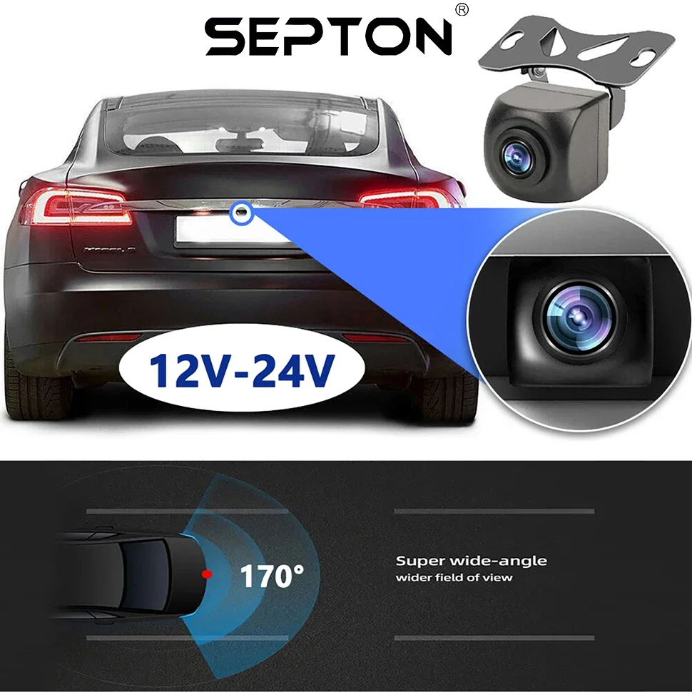 SEPTON Car Camera AHD  Backup Camera 170 Degree Wide Angle Night Version Waterproof Car Rear View Camera