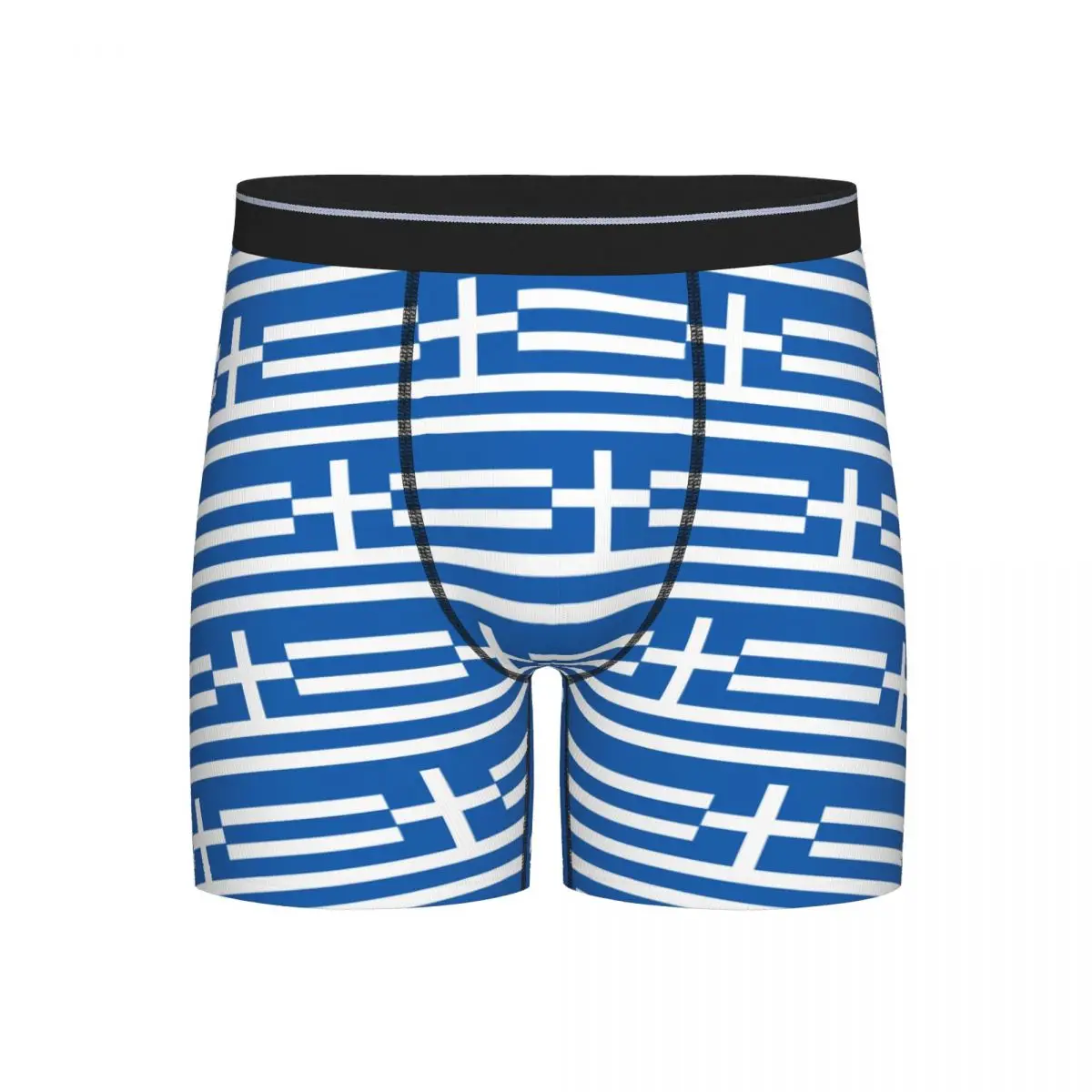 

Long Boxer Underpants Shorts Greek Flag National Flag Of Greece Panties Men's Breathable Underwear for Homme Man Boyfriend Gift