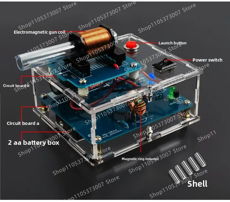 High Voltage Magnetic Gun DIY Kit Coil Boost Module Circuit Board Welding Exercise