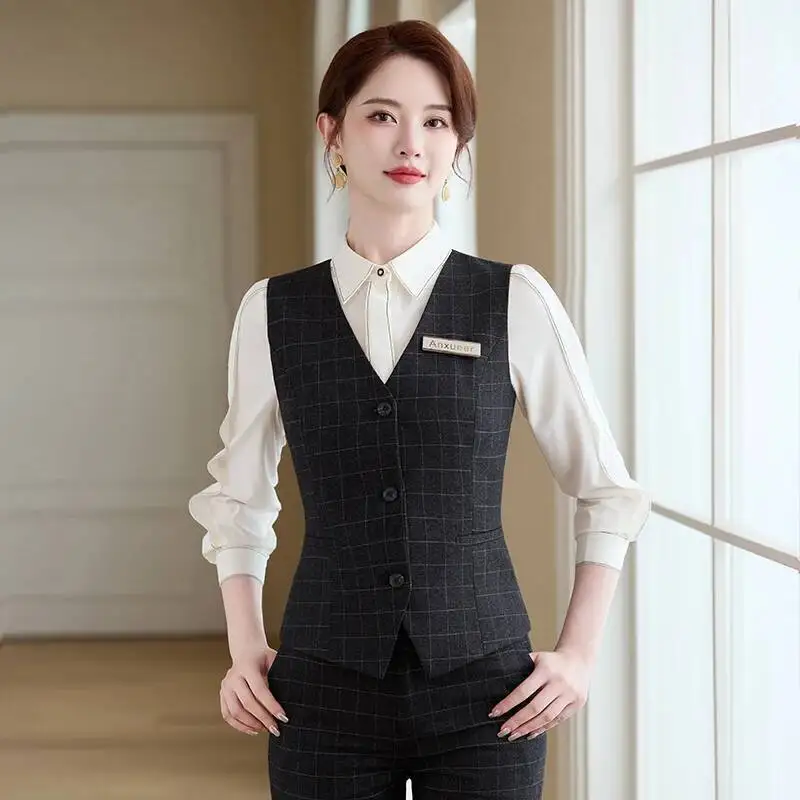 Tessuto di alta qualità Autunno Inverno Stili OL formali Abiti da lavoro da donna con pantaloni e giacche Cappotto Set di pantaloni professionali