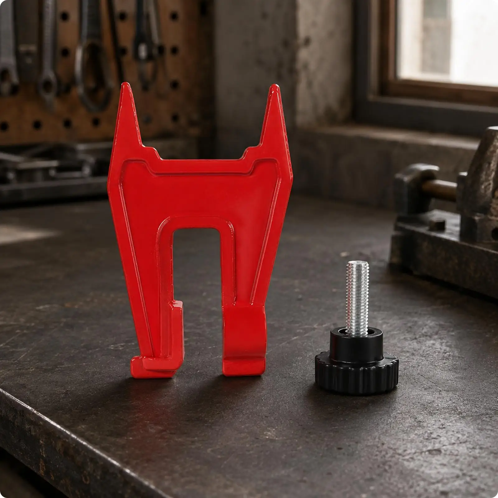 Chainsaw Guide-Bar Fixing Bracket Solid Steel Chainsaw Guide Bar Clamp with Adjustment Screw Wear-Resistant Long-Lasting