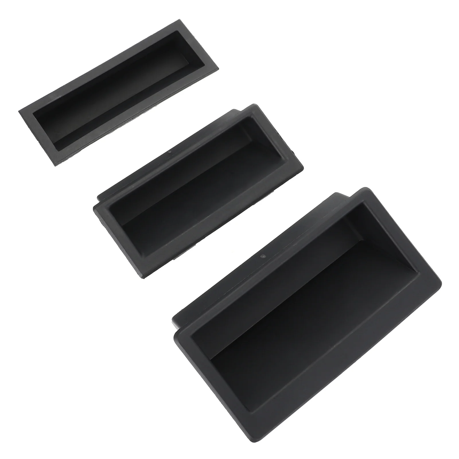 

3Pcs Cabinet Pull H ABS Material Embedded Invisible Pocket Door Hardware Furniture Accessory Decor
