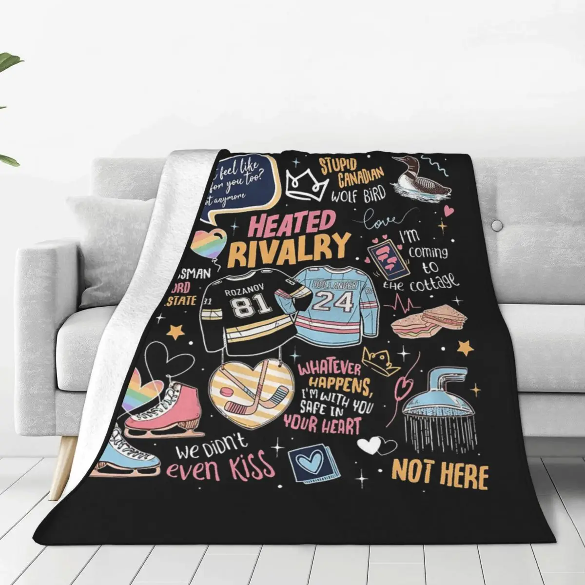 Heated Rivalry Ilya Rozanov 81 Graphic Ottawa Centaurs Blankets Soft Warm Flannel Throw Cover for Bed  Picnic Travel Home Sofa