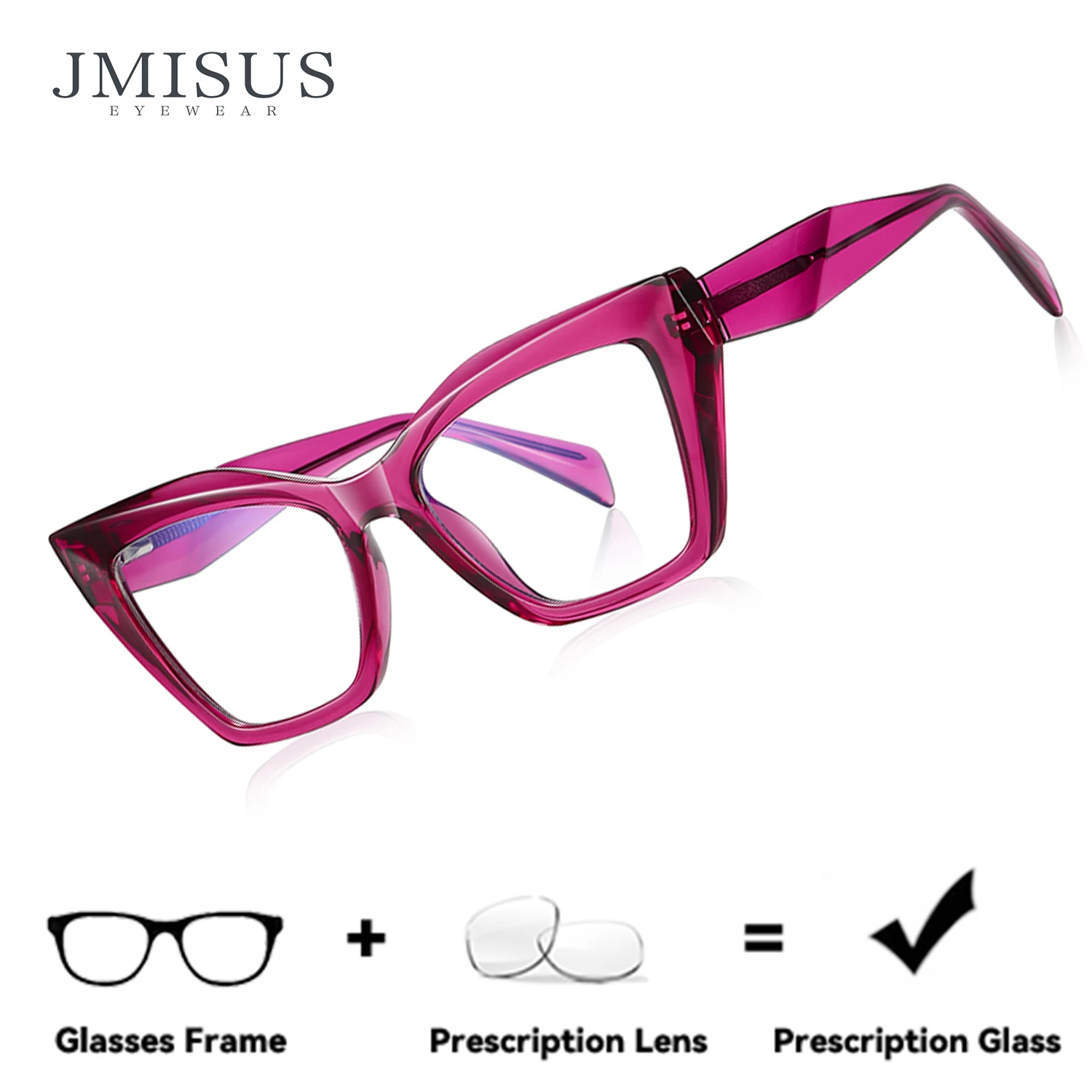 

JMISUS Fashion Women Square Prescription Glasses Myopia Progressive Eyeglasses Anti Blue Light Photochromic Optical Eyewear