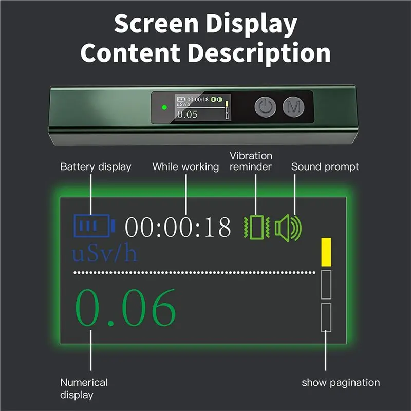 AT51-Geiger Counter Nuclear Radiation Detector X-Ray Detector For Nuclear Wastewater Monitoring