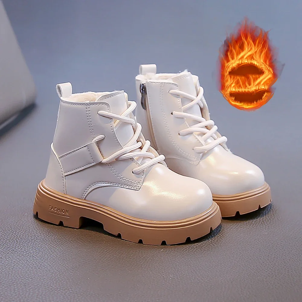 

Теплые ботинки, бархатные зимние детские ботинки на флисовой подкладке, непромокаемые зимние ботинки для подростков, утепленные теплые модные детские ботинки из искусственного меха