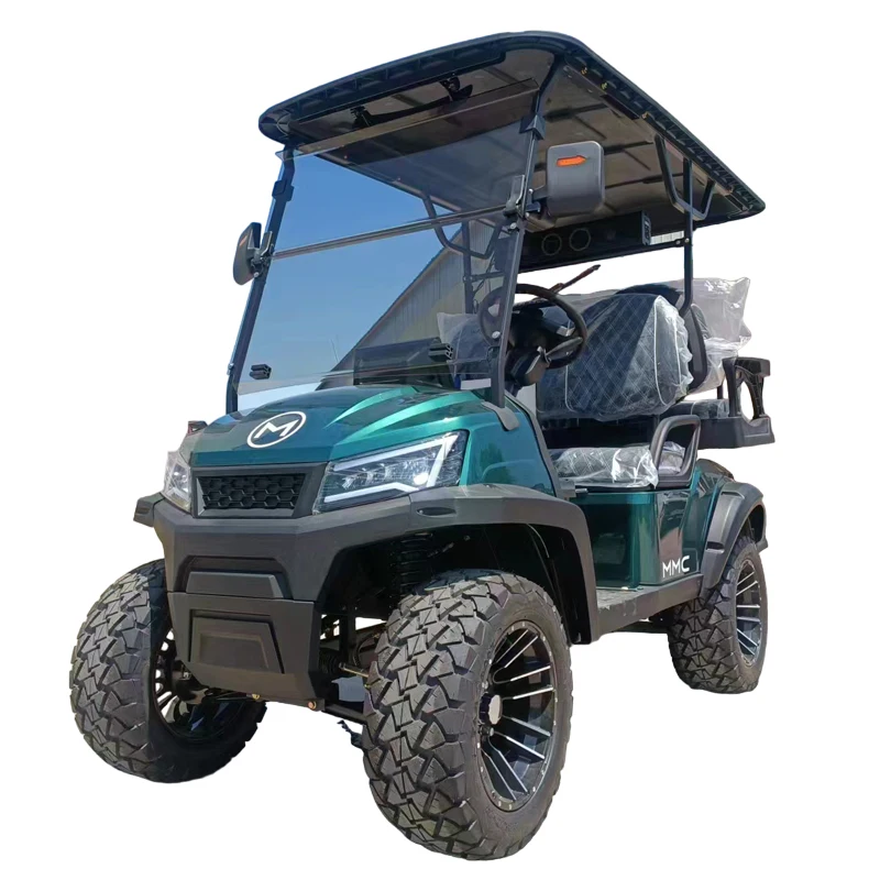 Street Legal 48V 60V 72V Lithium Battery Solar 2 4 6 8 Seaters Off Road Electric Golf Cart with Bluetooth and Carplay