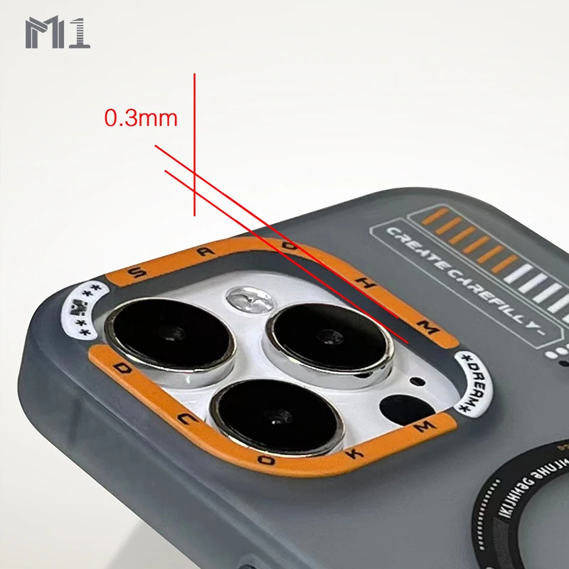 Street Style Matte Magnetic Magsafe Phone Case For iPhone 11 12 13 14 15 16 17 Pro Max Plus 17Air Metal Button Shockproof Cover