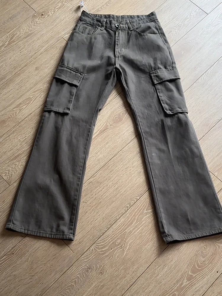 

Мужские рабочие брюки в американском ретро-стиле, кофейного цвета, осенне-зимние, модные, брендовые, Cleanfit, большие размеры, прямые, повседневные, слегка расклешенные