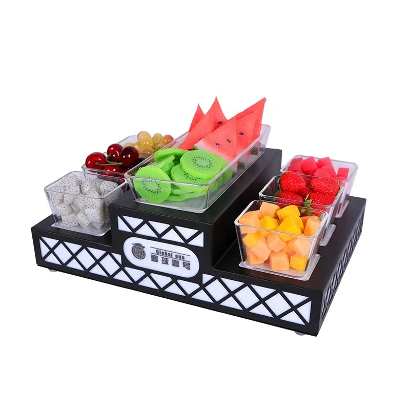 Luminous fruit plate ktv bar LED fruit plate creative snack plate snack multi-layer ladder platter shelf