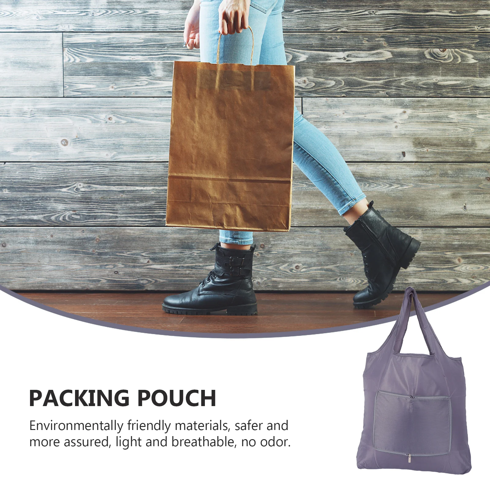 

2Pcs Shopping Bags Oxford Cloth Waterproof Lightweight Foldable Tote Pouch for Supermarket Packing Storage