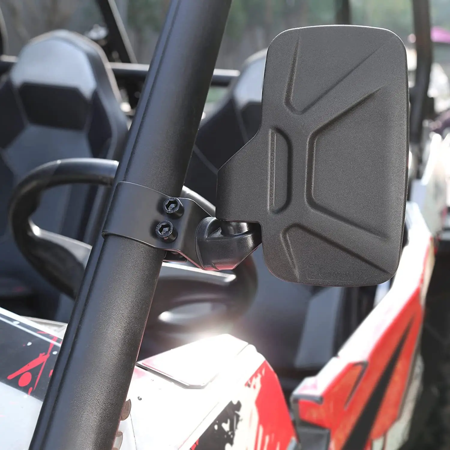 UTV Side Mirror and Polaris Ranger Compatible Central Mirror Combination