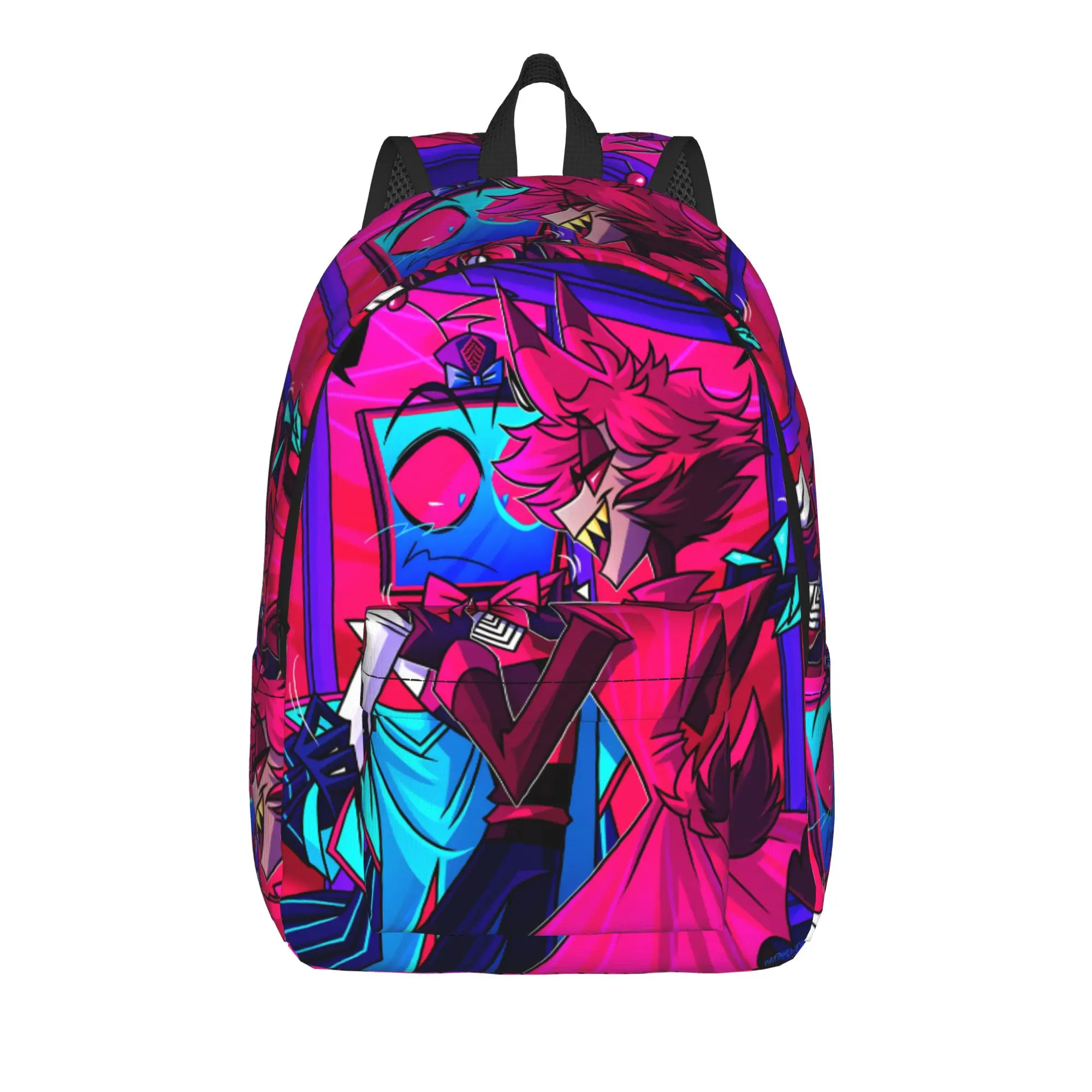 Relax Alastor Vox  Backpack Men Hazbines Hoteles Durable Backpacks Polyester Casual School Bags Cycling Custom Rucksack