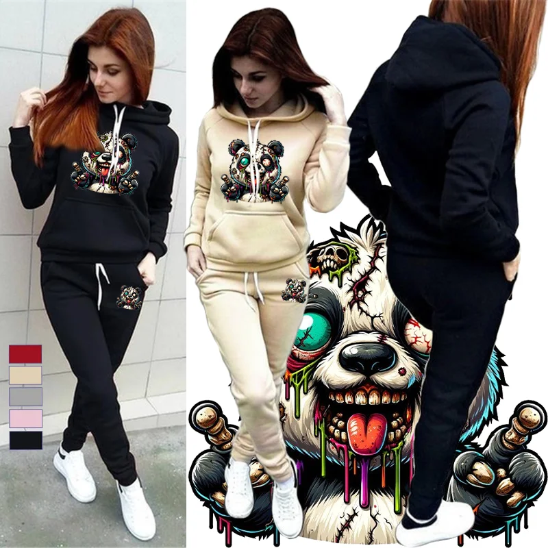 ملابس رياضية نسائية الأكثر مبيعًا، ملابس رياضية وسراويل بغطاء للرأس للاستخدام اليومي، ملابس رياضية أنيقة، أسلوب ركض بسيط.