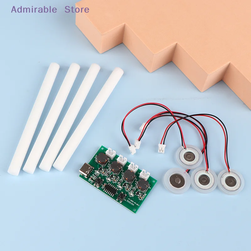 [W]DC5V Type-C Mini Humidifier DIY Kits Mist Maker Driver Circuit Board 4 Fogger Atomization Film Sheet Oscillating Module