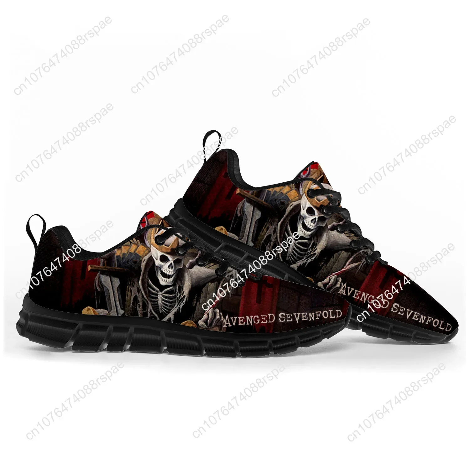 -Zapatos Deportivos Avenged Sevenfold A7X para hombre y mujer, zapatillas informales personalizadas de alta calidad para niños y adolescentes, color negro