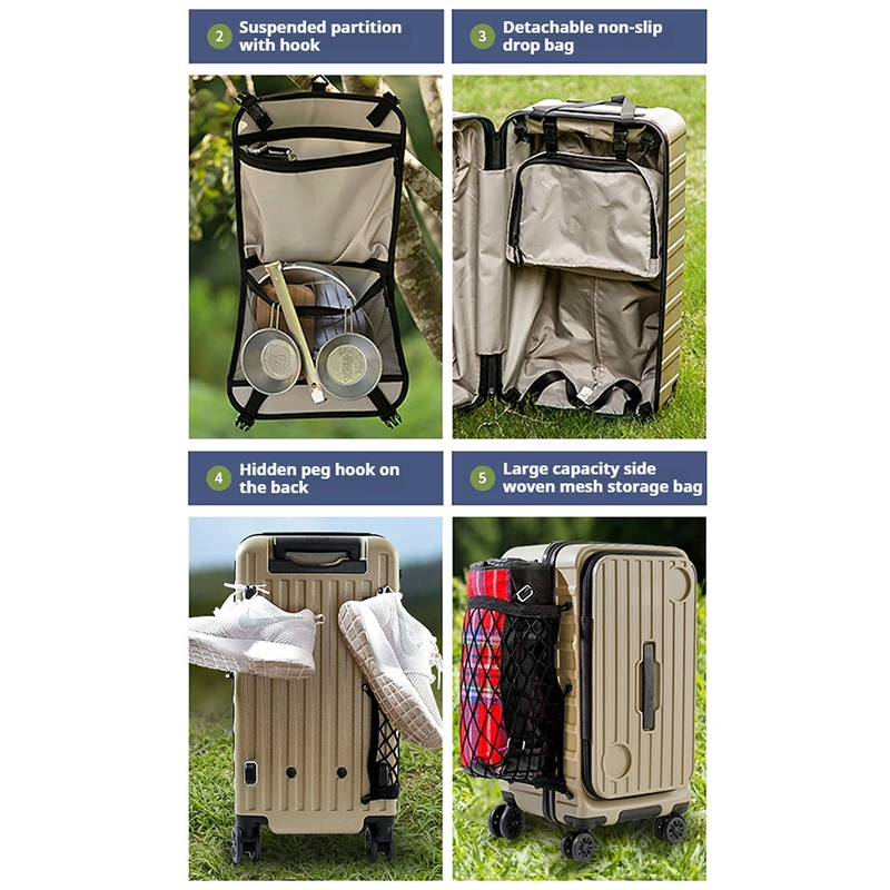 Valise à roulettes de camping en plein air, grande capacité, 26 ", 29", valise de table pour étudiants