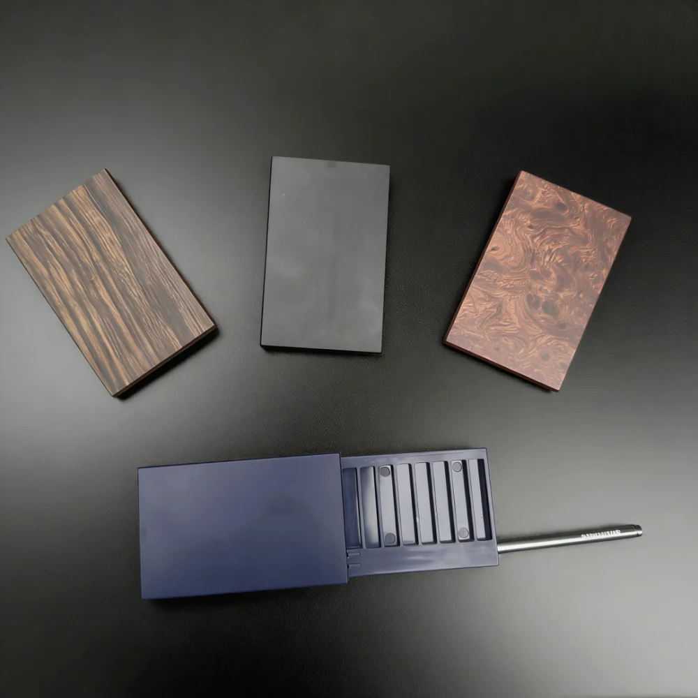 8区画プラスチック製嗅ぎタバコキット容器、アルミ製ストロー付きスリップ蓋、ポケットサイズ携帯用収納ボックス