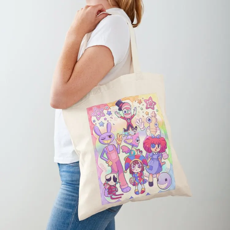 

The Amazing digital circus Tote Bag Portable shopping bag large size bags Big bag women cute tote