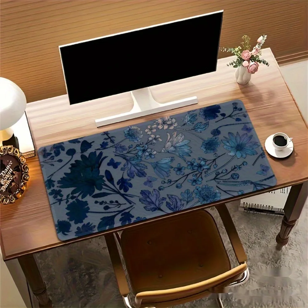 Tapis de souris Blue Cherry - Tapis de bureau antidérapant en caoutchouc, alfombrillas para escritorio, tapis de souris, коврик для мышки