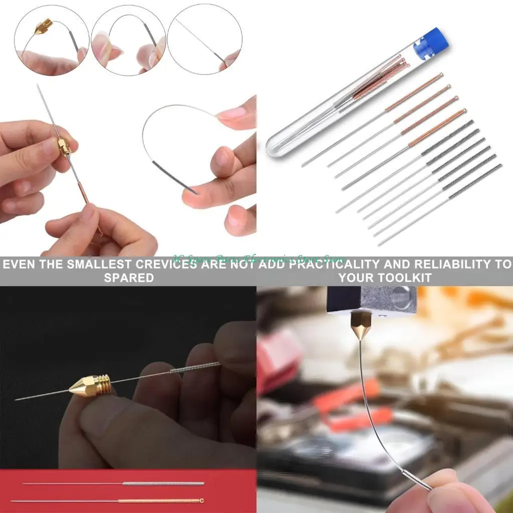 SZ Thorough 3D Printer Nozzle Maintenance Cleaning Set 32Pcs Strong Metal Cleaning