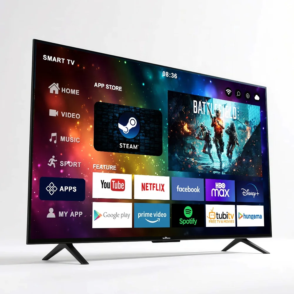 

Оптовая продажа 19 24 32 43 50 60-дюймовый Android LED LCD Smart TV с интерфейсом 4K UHD LAN, настраиваемый для домашнего и гостиничного использования