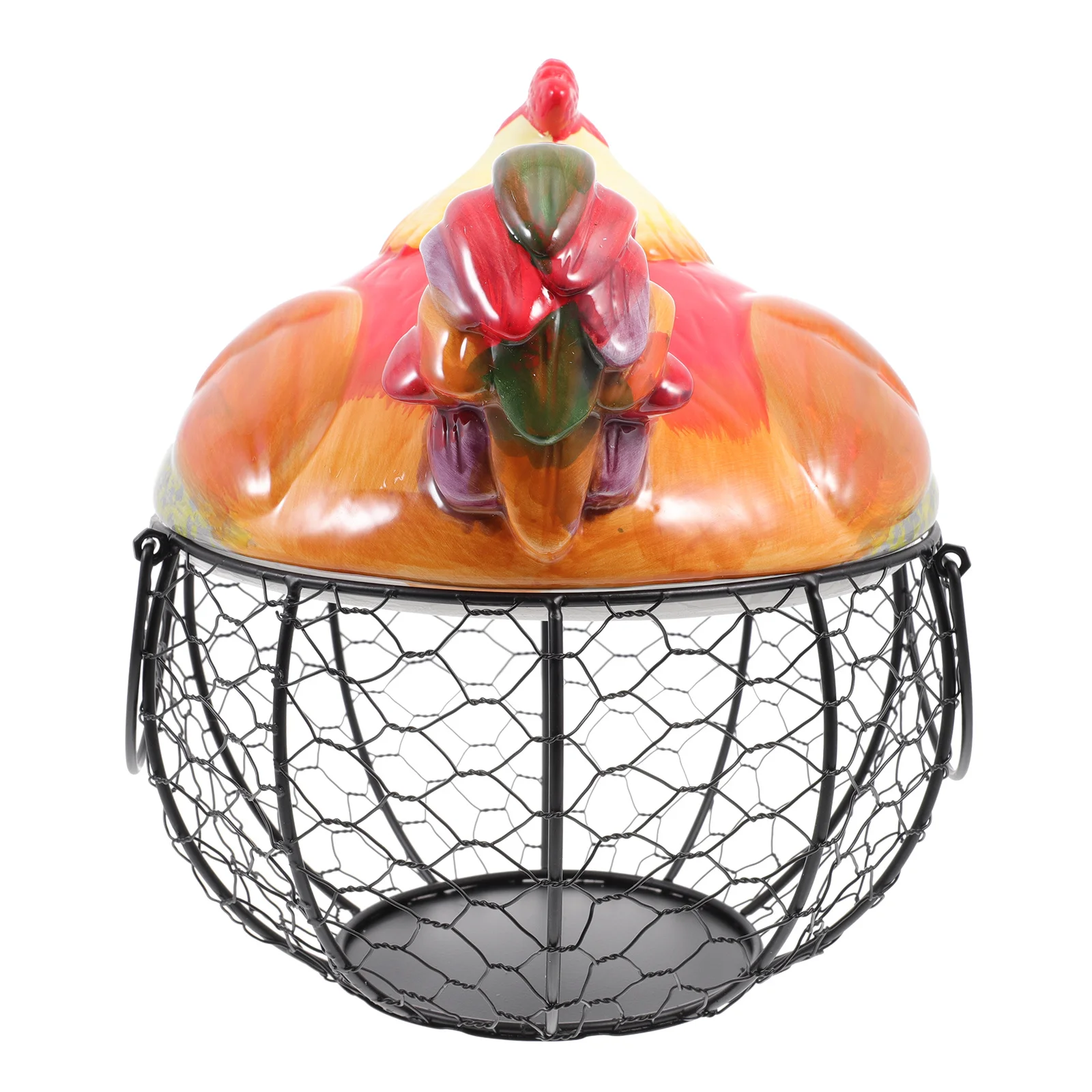 

1Pcs Iron Art Storage Basket Multi Purpose Food Container for Kitchen Egg Fruit Vegetable Holder Organized Sundries Decorative