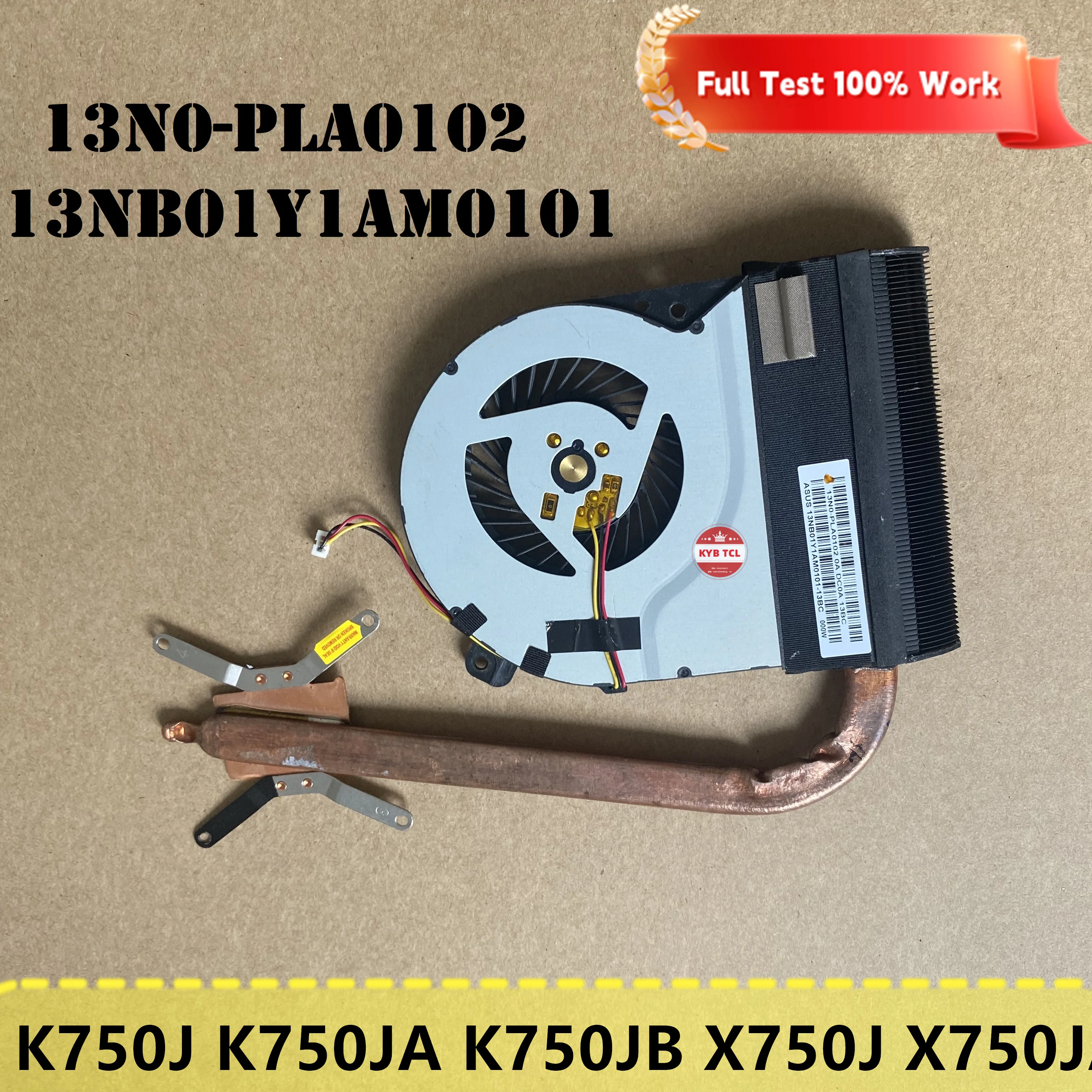 Laptop CPU Cooling FAN + Heatsink For Asus K750J K750JA K750JB X750J X750JA Notebook 13N0-PLA0102 13NB01Y1AM0101