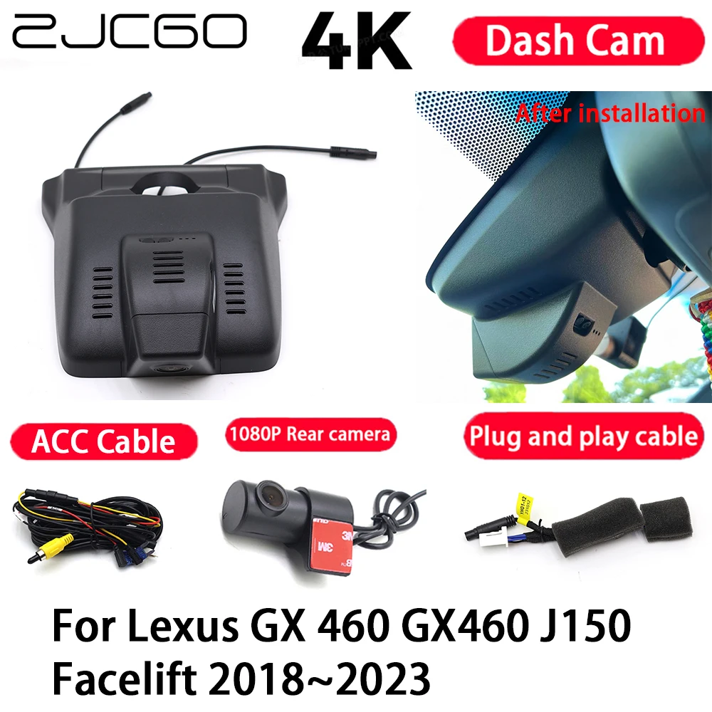 

Car Camera 4K Plug and Play Dash Cam Video Recorder Night Vision for Lexus GX 460 GX460 J150 Facelift 2018-2023