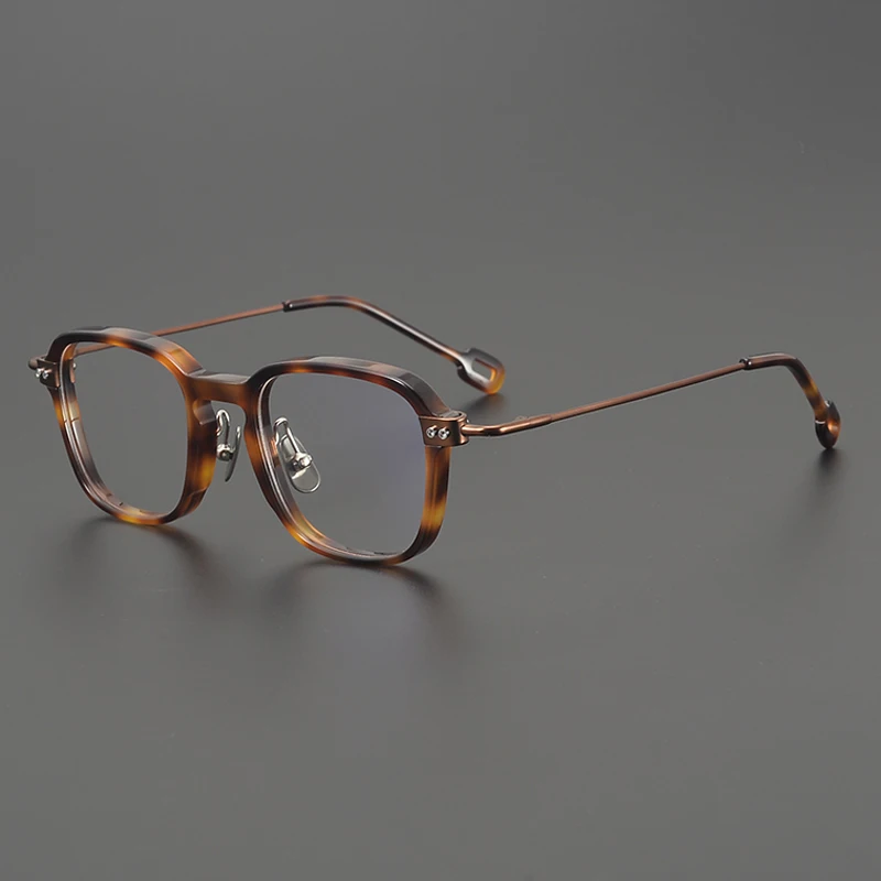 Super Quality Acetate & Titanium Square Optical Frame Luxury Brand Design Custom Prescription Progressive Myopia Reading Glasses