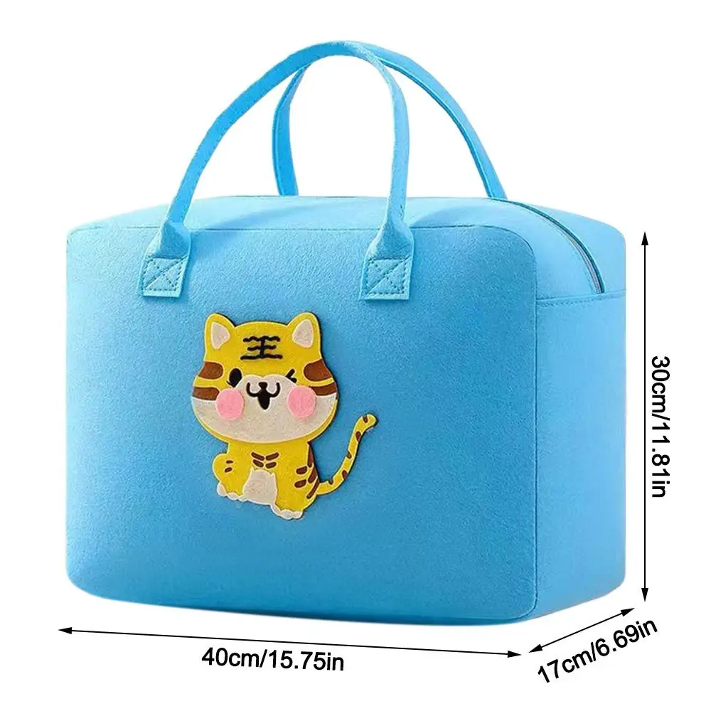 Reusable Felt Travel Bag Cute Large Capacity Cartoon Shoulder Bag Duffel Bag Travel