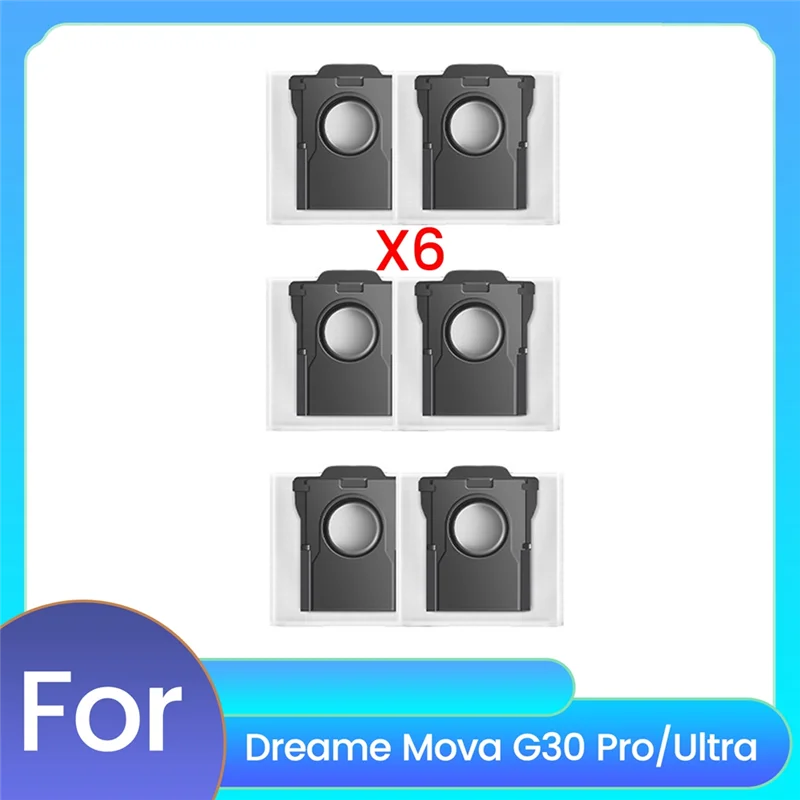 【ยอดนิยม】ถุงเก็บฝุ่นทดแทน 6 ชิ้นสําหรับ Dreame Mova G30 Pro/อุปกรณ์ทําความสะอาดในครัวเรือนที่มีประสิทธิภาพเป็นพิเศษ