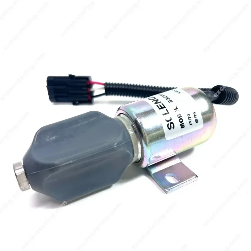 FOR JCB JS200 excavator closing solenoid valve 322-J5060JCB original 24V diesel engine stop solenoid valve 322/J5060