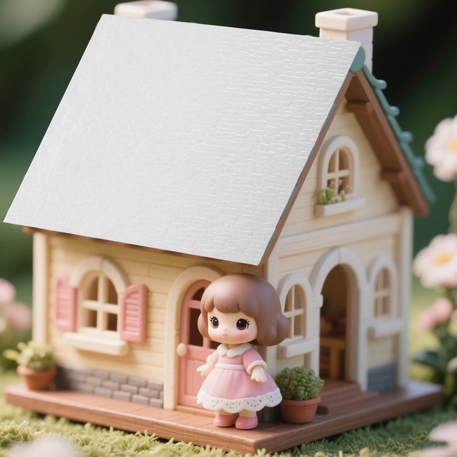 

3Pcs Miniature Roof Tiles Lifelike Plastic Material for DIY Creative Sand Table Roof Tiles Mini Building Supplies Home Decor