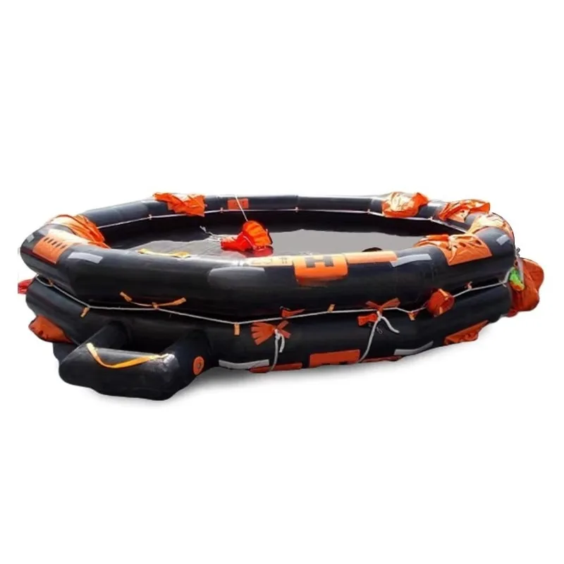 Factory Produced New Price Open Reversible Inflatable Life Raft 25 Man Customized