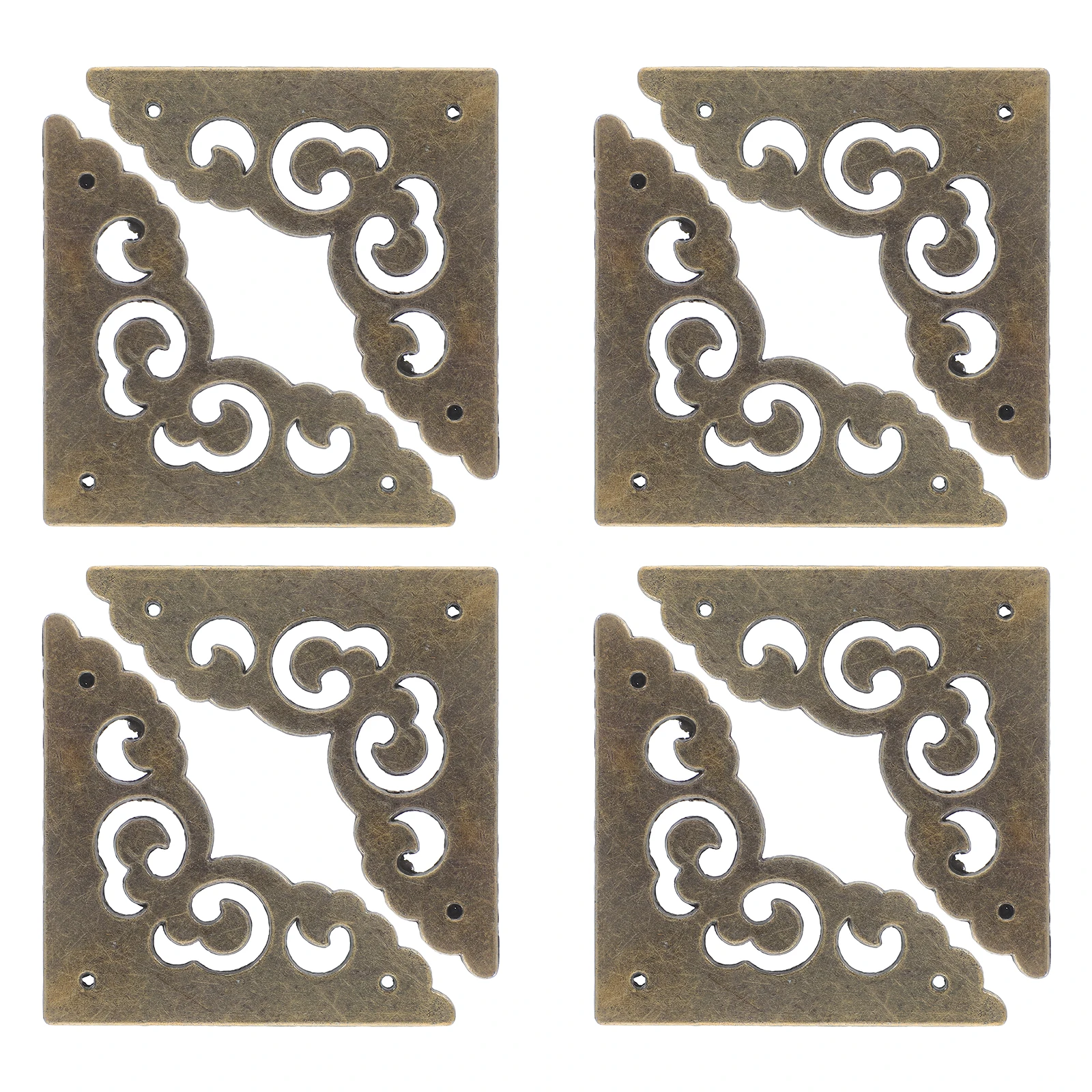 

8pcs Retro Zinc Alloy Corner Protectors Antique Alloy Lace Hollow Corner European Style Hardware Corner Protection Accessories