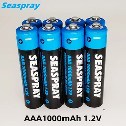 New 1.2V AAA 1000mah High Capacity Ni-MH Rechargeable battery Outdoor Solar Lights Batteries low-self discharge 1000 cycles