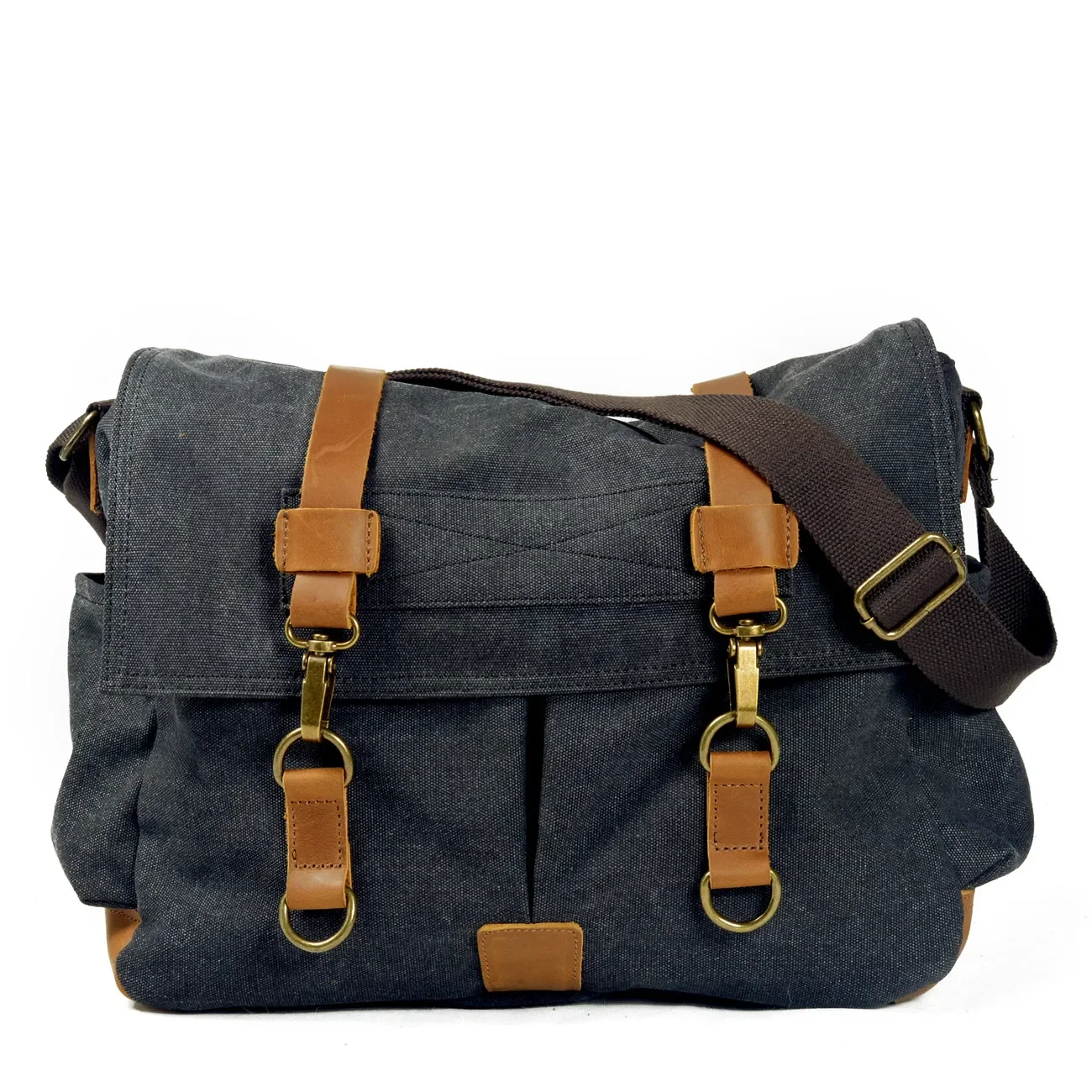 

New canvas bag men's diagonal bag leisure riding shoulder bag tooling large capacity outdoor messenger bag